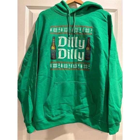 Dilly Dilly Bud Light Christmas Hoodie size Large - Picture 1 of 2